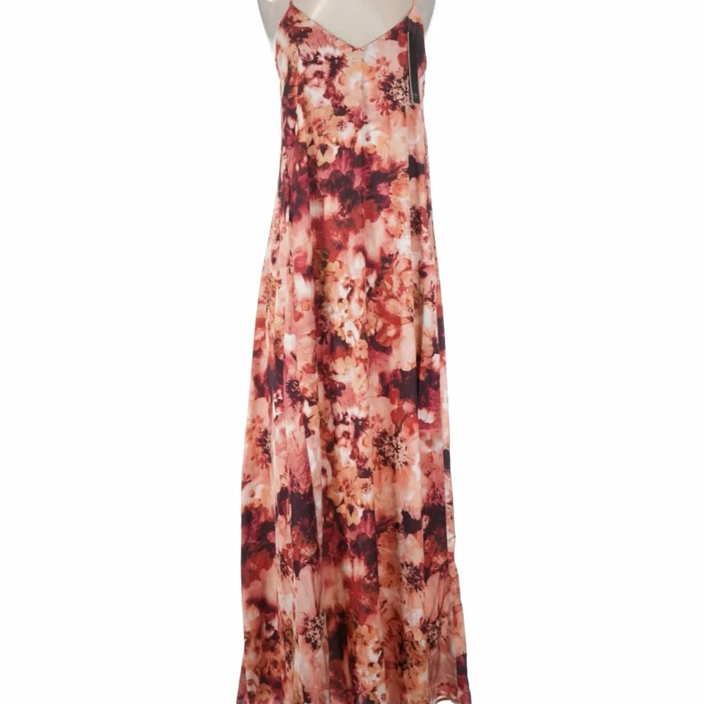 PRICE DROP Nicole Miller Floral Slip Maxi Dress - Picture 1 of 9